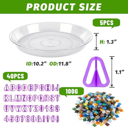 5PCS Stepping Stone Kit Includes 12in Round Cement Molds