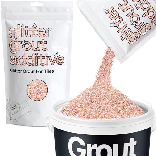 Rose Gold Holographic Glitter Grout Additive 100g Metallic Flakes (35 Ounce)