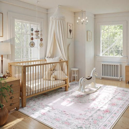 Floral Bow Print 8x10 Area Rugs