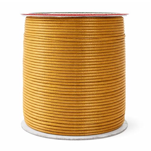2mm Dark Goldenrod Waxed Cord