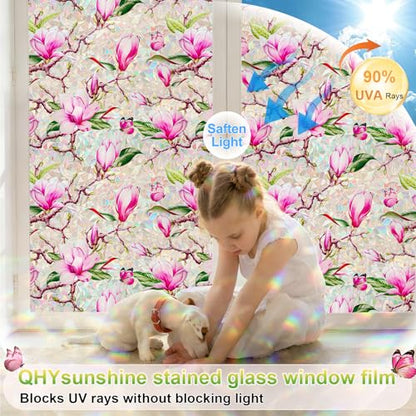 Window Privacy Film Stain Glass Window Film Rainbow Window Film Window clings Non