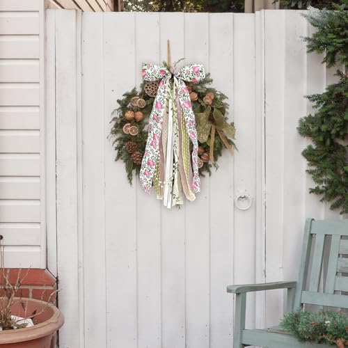 Large Flower Ribbon Bow for Wreath
