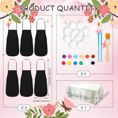 6 Sets Mother's Day Crafts DIY Kit Flower Bouquet Handprint Art Craft Gifts for Mom from Daughter or Son 8 x 10 Inch Handprint Flowers Bouquet Kit for Mother Grandma Birthday Supplies (6 Count)