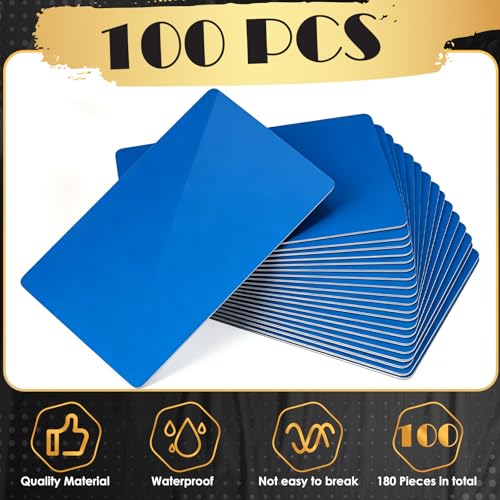 100Pcs 0.45 Metal Business Cards Aluminum Laser Engraving Blanks