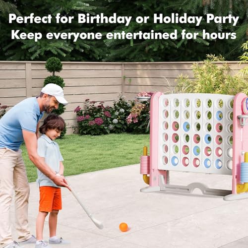 Giant 4 in a Row Connect Game with Mesh Fabric
