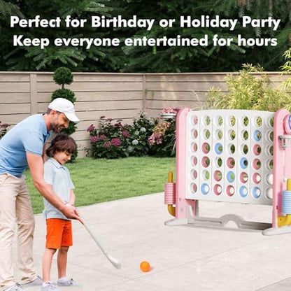 Giant 4 in a Row Connect Game with Mesh Fabric
