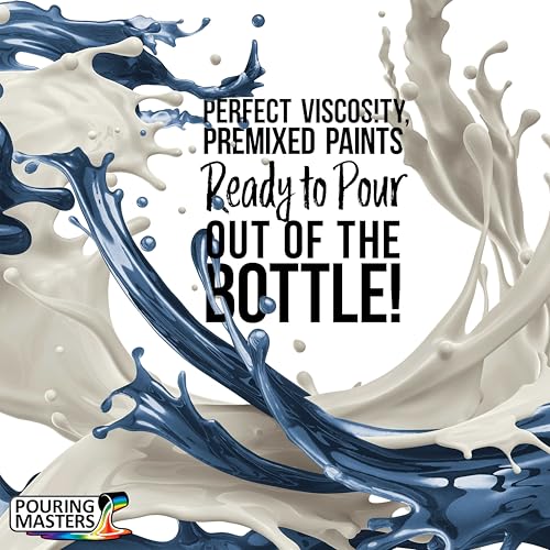 Pouring Masters Lake Blue Metallic Pearl Ready to Pour Acrylic Pouring Paint (32 Fl Oz)