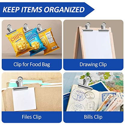 20 Pack Large Metal Hinge Clips 2 Inches (20 Count)
