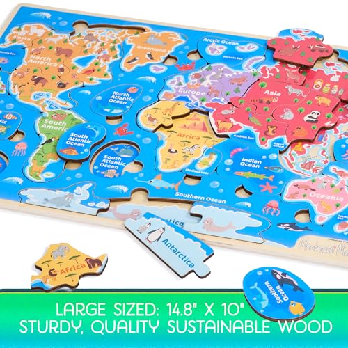 World Map Wooden Puzzle