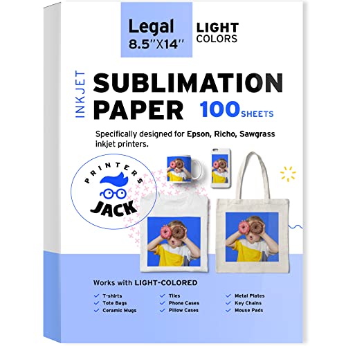 Sublimation Paper 8.5x14 inches (100 Count)