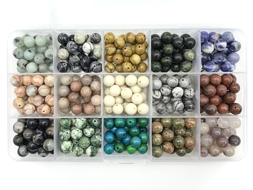 350Pcs 8mm Natural Gemstone Beads