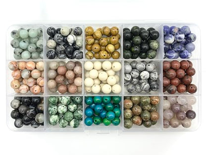 350Pcs 8mm Natural Gemstone Beads