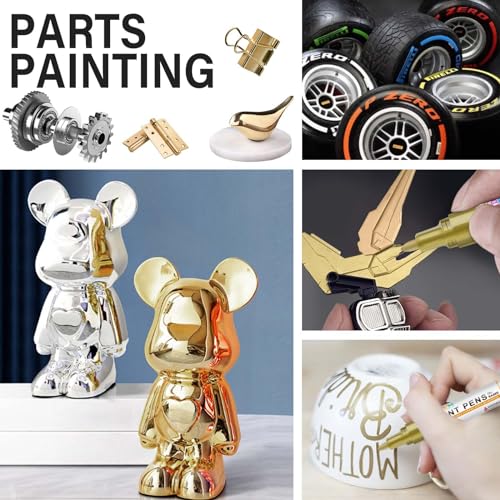 4 Gold Silver Oil Based Paint Pens