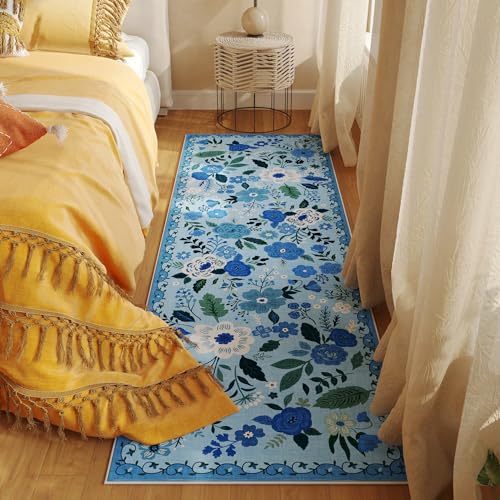Door Mat Indoor Entrance 2x3 Rug Machine Washable Boho Floral Small Area Rug Non