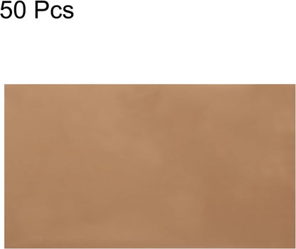 MECCANIXITY 50 Sheets Heat Reactive Foil, 20x29cm Coffee Foil Transfer Sheets Toner Reactive Foil Transfer Foil Sheets Hot Foil Stamping Paper for Crafts DIY Cardmaking Album Decoration