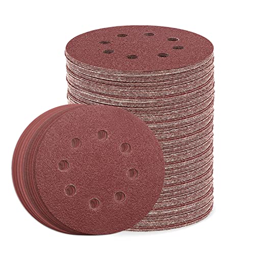 5 Inch 8 Hole Sanding Discs (110 Count)