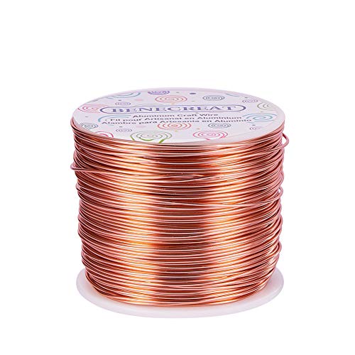 17 Gauge Jewelry Craft Aluminum Wire 380 Feet Bendable Metal Sculpting Wire for Craft Floral Model Skeleton Making (380 Foot)