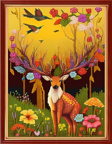 Stamped Cross Stitch Kits Full Range of Embroidery Patterns Starter Kits for Beginners Adult DIY Cross Stitches Needlepoint Kits 11CT