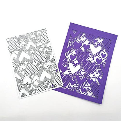 Love Heart Background Frame Cutting Dies