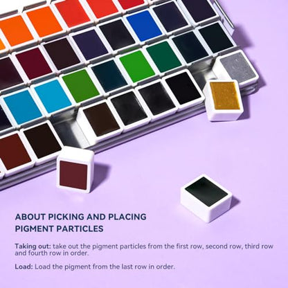 MeiLiang 52 Colors Watercolor Paint Set