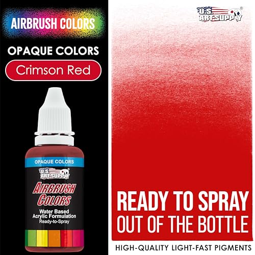 Opaque Crimson Red Acrylic Airbrush Paint