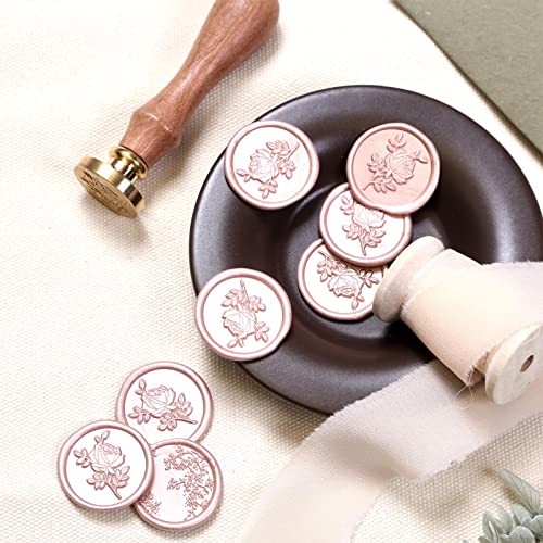 Metallic Champagne Rose Glue Gun Sealing Wax Sticks for Wax Stamp (8 Count)