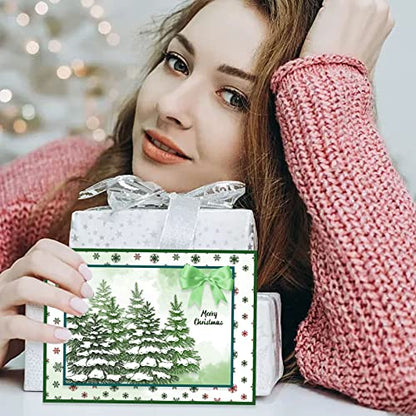 9 Sheets Different Style Winter Christmas Clear Stamps Silicone Transparent Stamps for Card Making Decoration and DIY Scrapbooking
