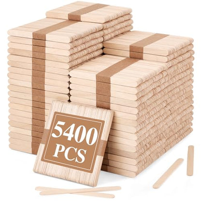 5400pcs Popsicle Sticks for Crafts (5400 Count)