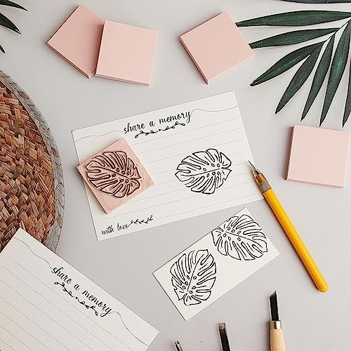 24 Pcs 2" x 2" Rubber Carving Block Printmaking Stamp (24 Count)