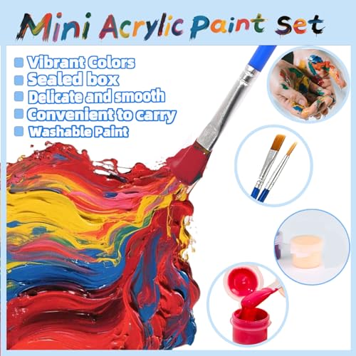 10 Pack Mini Acrylic Paint Set (10 Count)