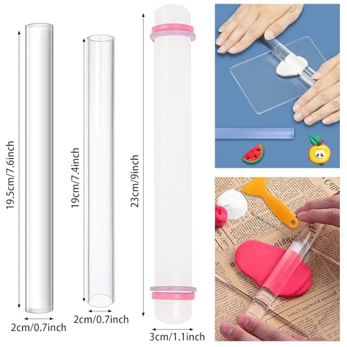 5 PCS Acrylic Clay Roller