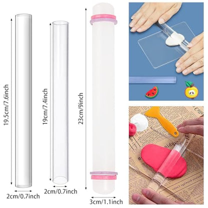 5 PCS Acrylic Clay Roller