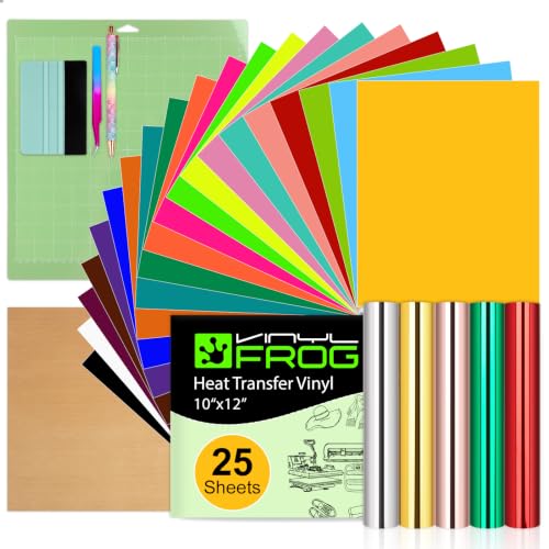 30PCS Heat Transfer Vinyl Bundle with Tools (30 Count)