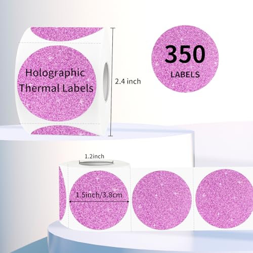 1.5" Holographic Direct Thermal Label Stickers
