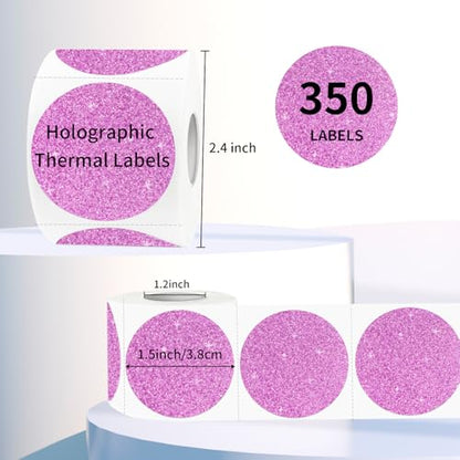 1.5" Holographic Direct Thermal Label Stickers