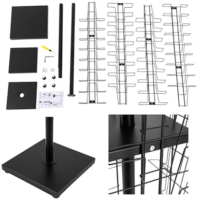 Rotate Wire Magazine Brochure Holder Card Comic Book Display Stand