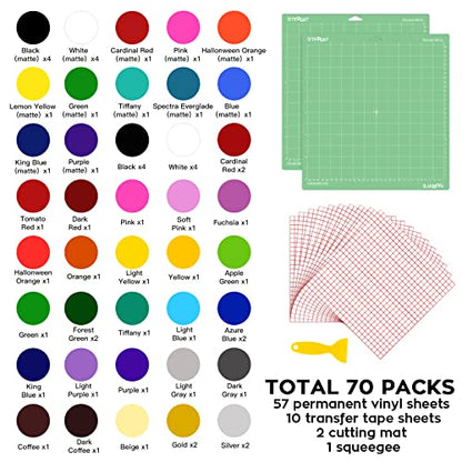 Permanent Vinyl 70 Pack 12"x12"