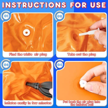 3 Pcs 29 Inch Bouncing Ball with Handle (3 Count)