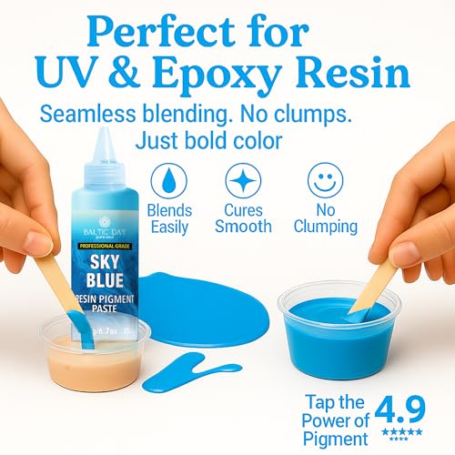 Light Blue Epoxy Resin Pigment Paste 6.7oz
