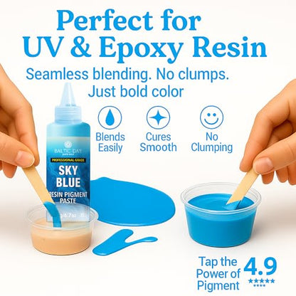 Light Blue Epoxy Resin Pigment Paste 6.7oz