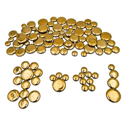 200g Iridescent Round Mosaic Tiles for Crafts Bulk (90 Count)