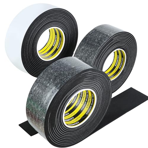 Black Foam Tape Weather Stripping Sealing Sponge (3 Count)