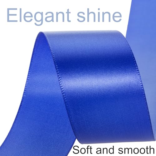1-1/2 Inch Blue Ribbon 50Yards – Perfect for Gift Wrapping