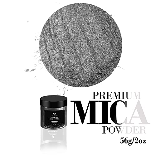 Silver Grey Mica Powder for Epoxy Resin 56g (2 Ounce)