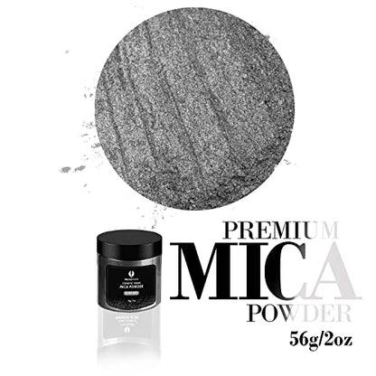 Silver Grey Mica Powder for Epoxy Resin 56g (2 Ounce)