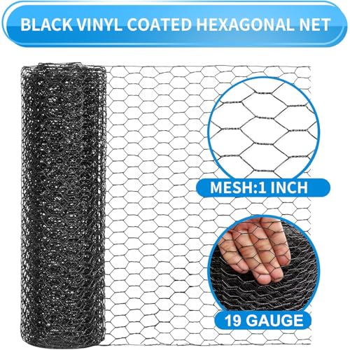 12'' x 150' Black Chicken Wire Mesh Fence