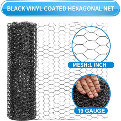 60'' x 150' Black Chicken Wire Mesh Fence