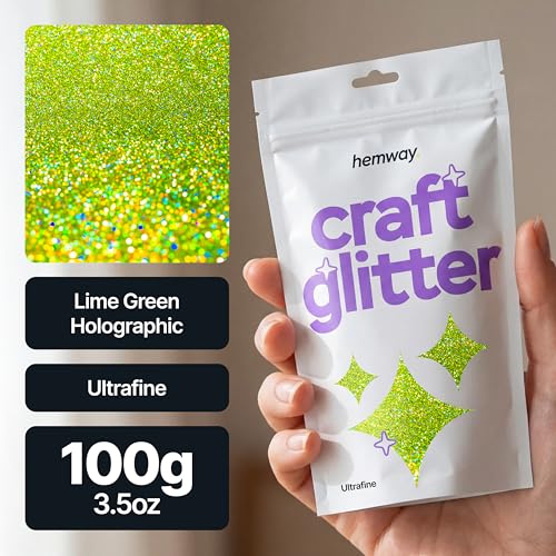Craft Glitter Lime Green Holographic 100g Ultrafine Glitter (3.5 Ounce)