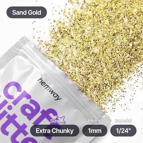 Craft Glitter Sand Gold 100g Extra Chunky Glitter (3.5 Ounce)