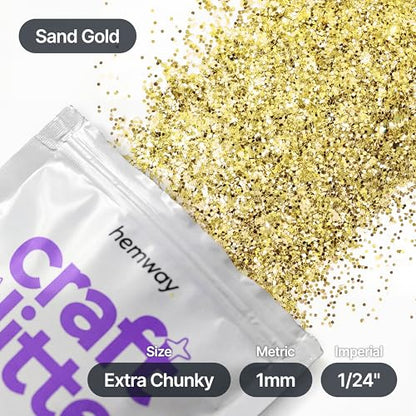 Craft Glitter Sand Gold 100g Extra Chunky Glitter (3.5 Ounce)
